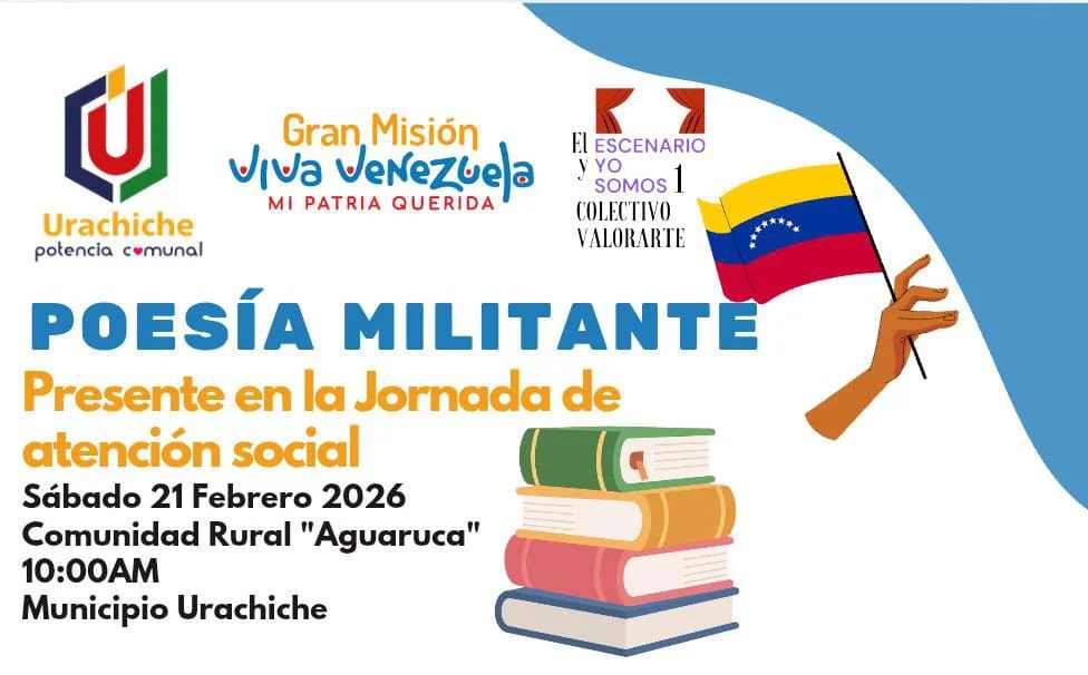 La poesía estuvo presente durante la jornada de atención social en&nbsp;Yaracuy